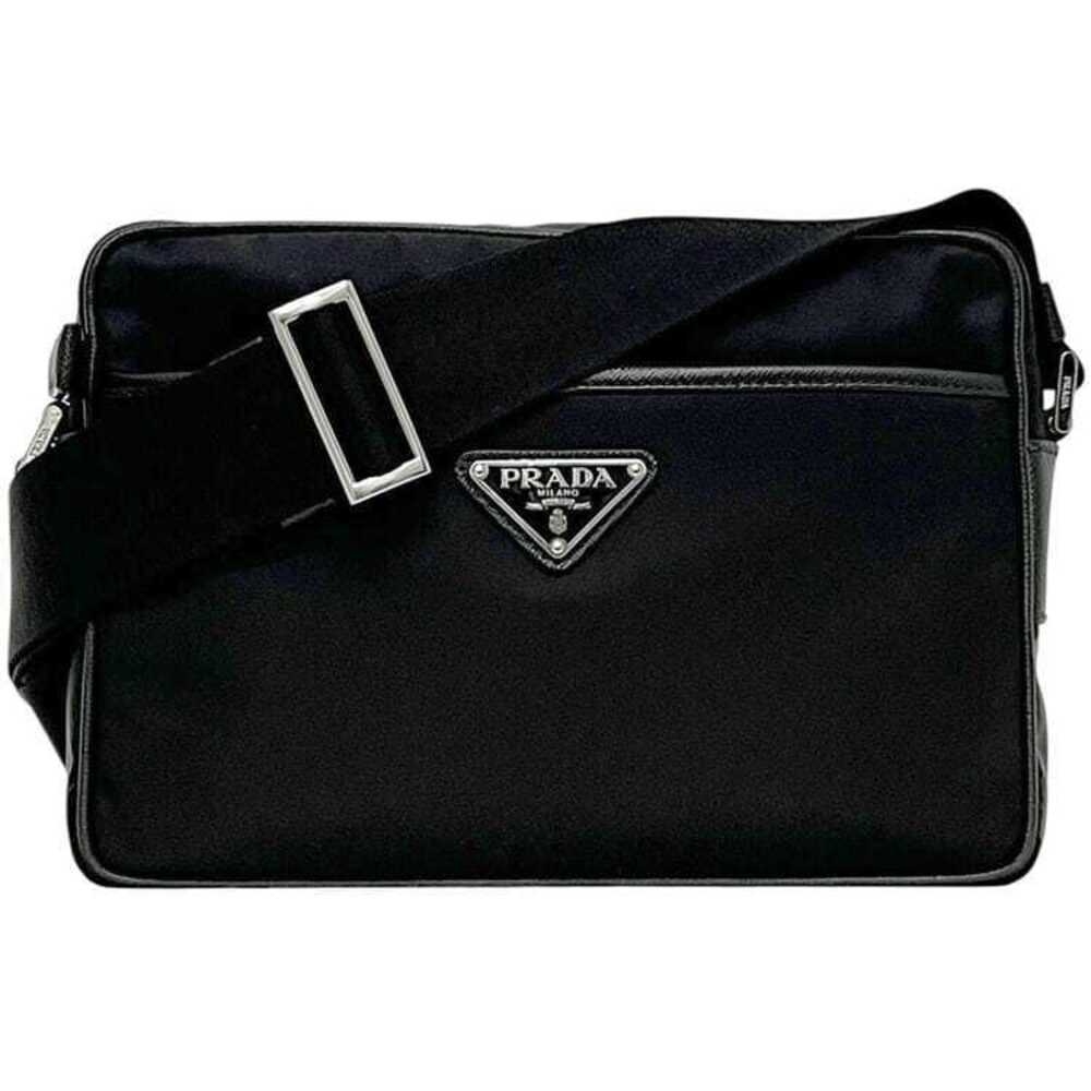 Prada Shoulder Bag Black Nero Black Tessuto XOO Saffiano Crossbody Card Zipper